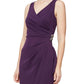 SL Fashions Women's V Neck Tulip Hem Sleeveless Gown Purple Size 12