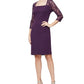 SL Fashions Women's Lace Mini Sheath Dress Purple Size 12