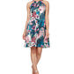 SL Fashions Women's Floral Print Halter Dress Green Size 8