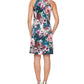 SL Fashions Women's Floral Print Halter Dress Green Size 8