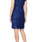 Sl Fashions Women's Sequin Sheath Dress  Blue Size 14
