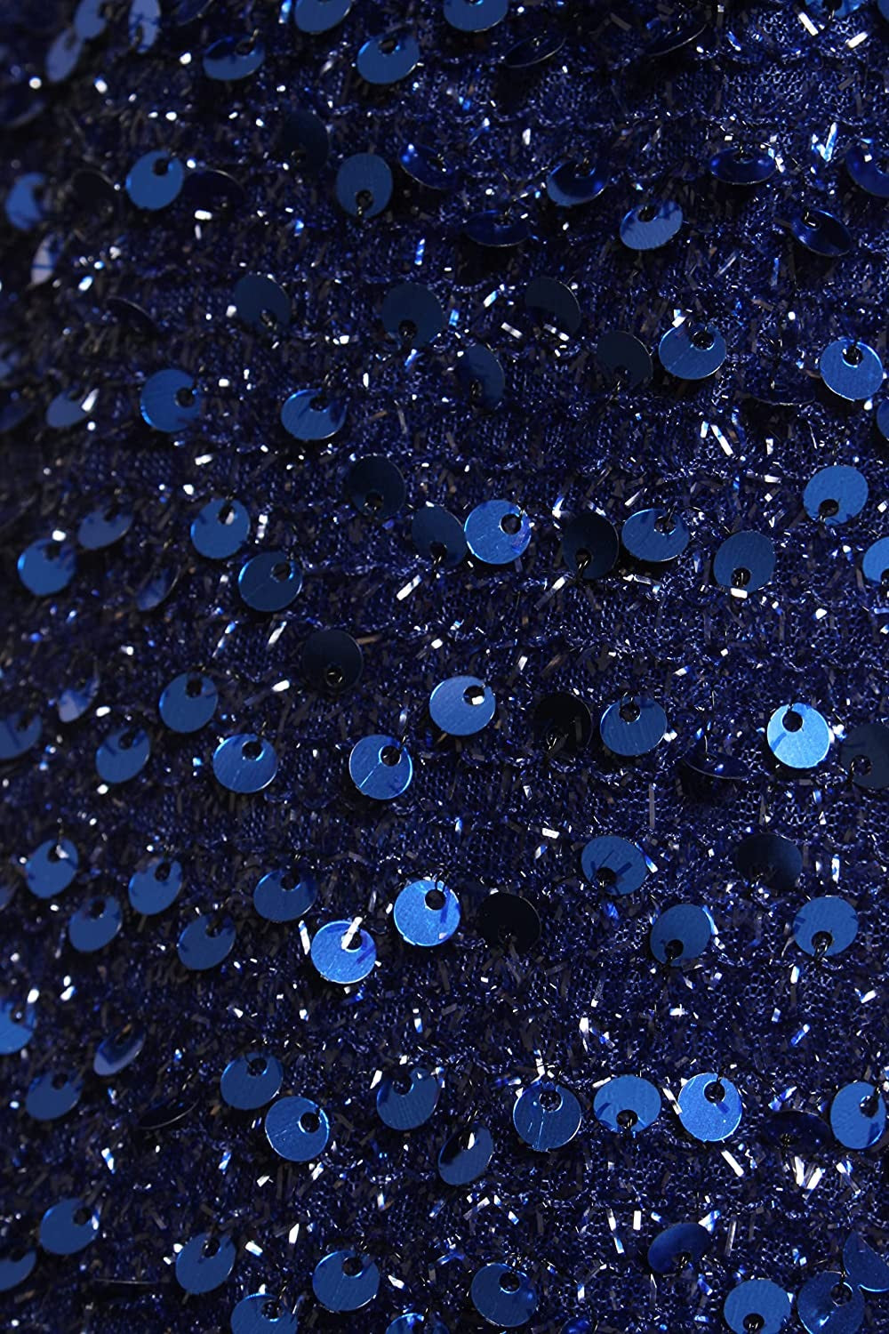 Sl Fashions Women's Sequin Sheath Dress  Blue Size 14