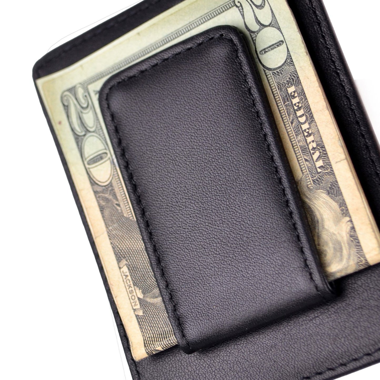 Royce New York Men's Magnetic Money Clip Wallet Black Size Regular