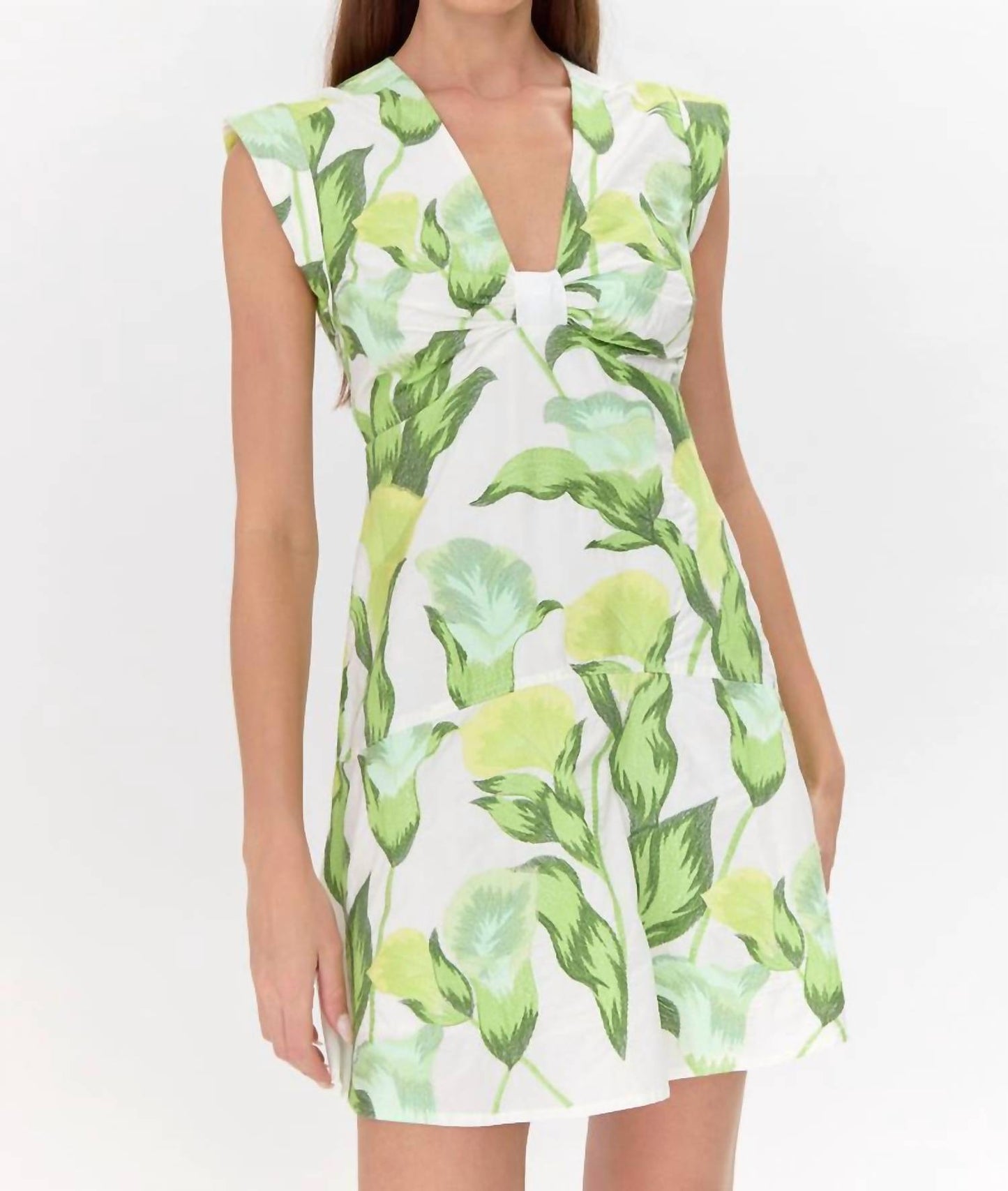 Adelyn Rae - Eloise Twist Front Tiered Mini Dress