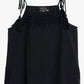 Indi & Cold - Halter Top with Inserted Lace Trims in Double Gauze