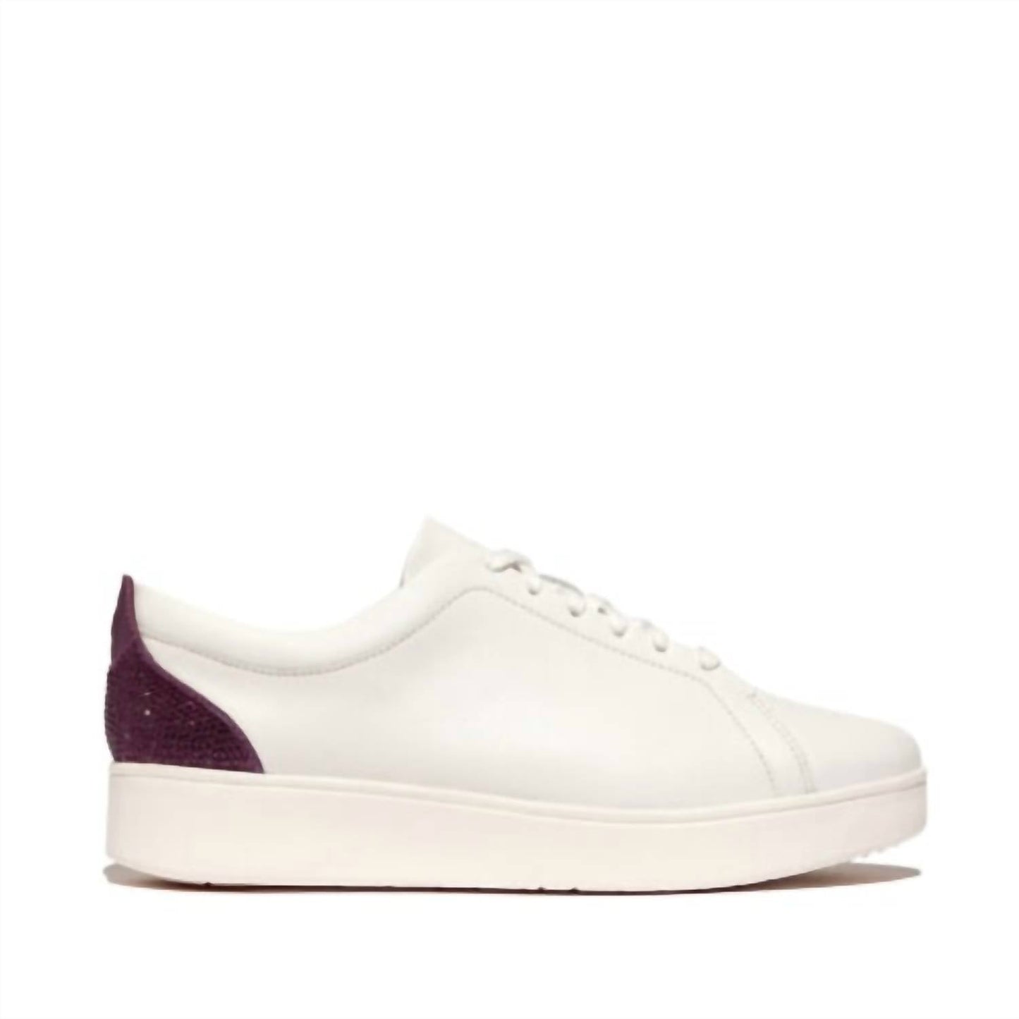 Fitflop - Women's Rally Crystal Backtab Leather Sneaker