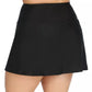 Island Escape Women's  Plus Size Tummy-Control Swim Skirt  Swimsuit Black Size 22W