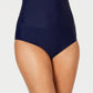Island Escape Women's High Waist Tummy Control Top Bikini Bottoms Swimsuit Blue Size 12