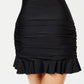 Island Escape Women's Ruffled Swim Skirt Swimsuit Black Size 10