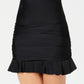 Island Escape Women's Ruffled Swim Skirt Swimsuit Black Size 10