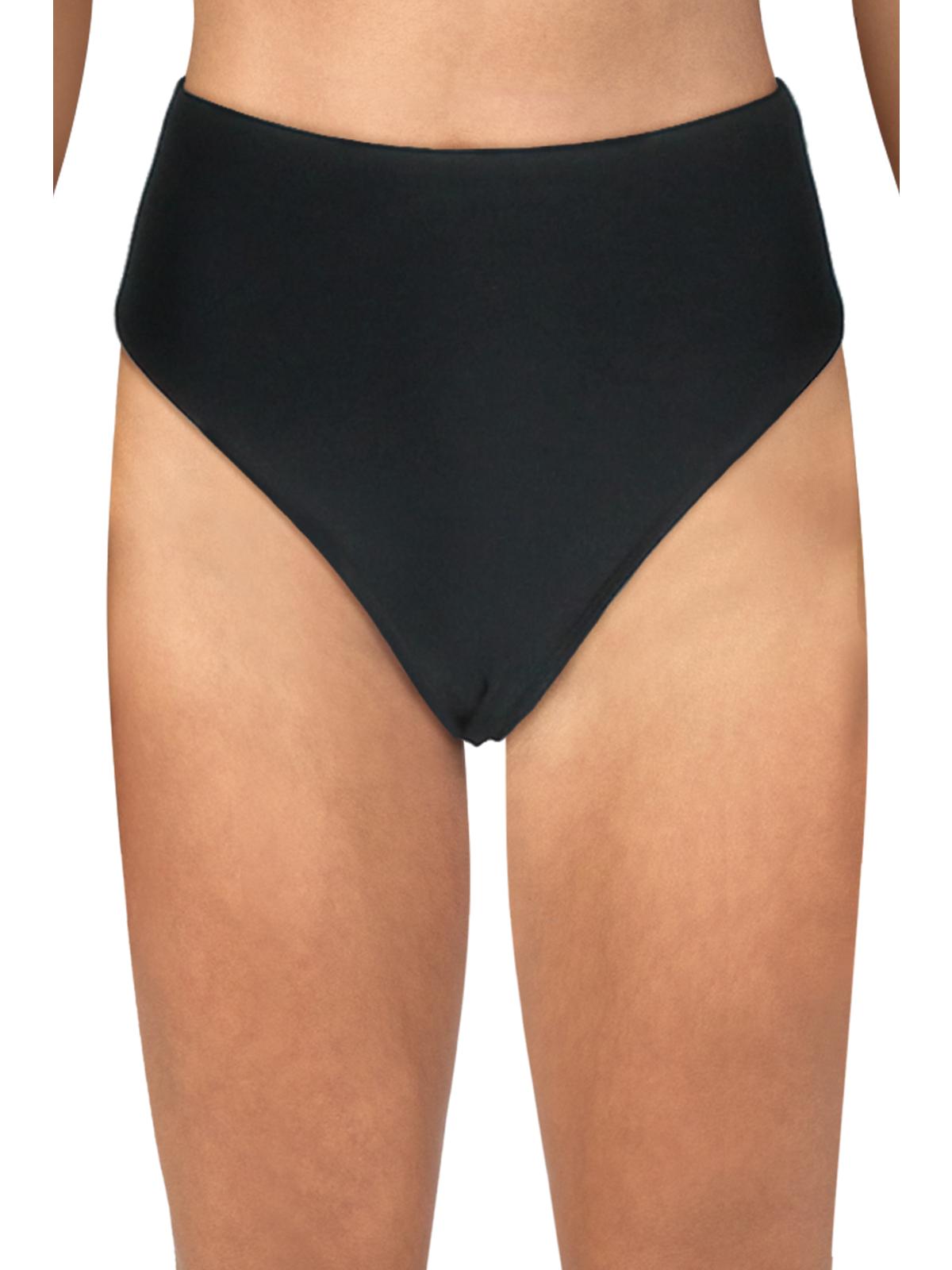 Island Escape Women's Bikini Bottoms Swimsuit Black Size 10