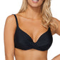 Island Escape Women's Stretch Push Up Adjustable Twist Front Sahara Solids Gemini Swimsuit Top Black Size 6