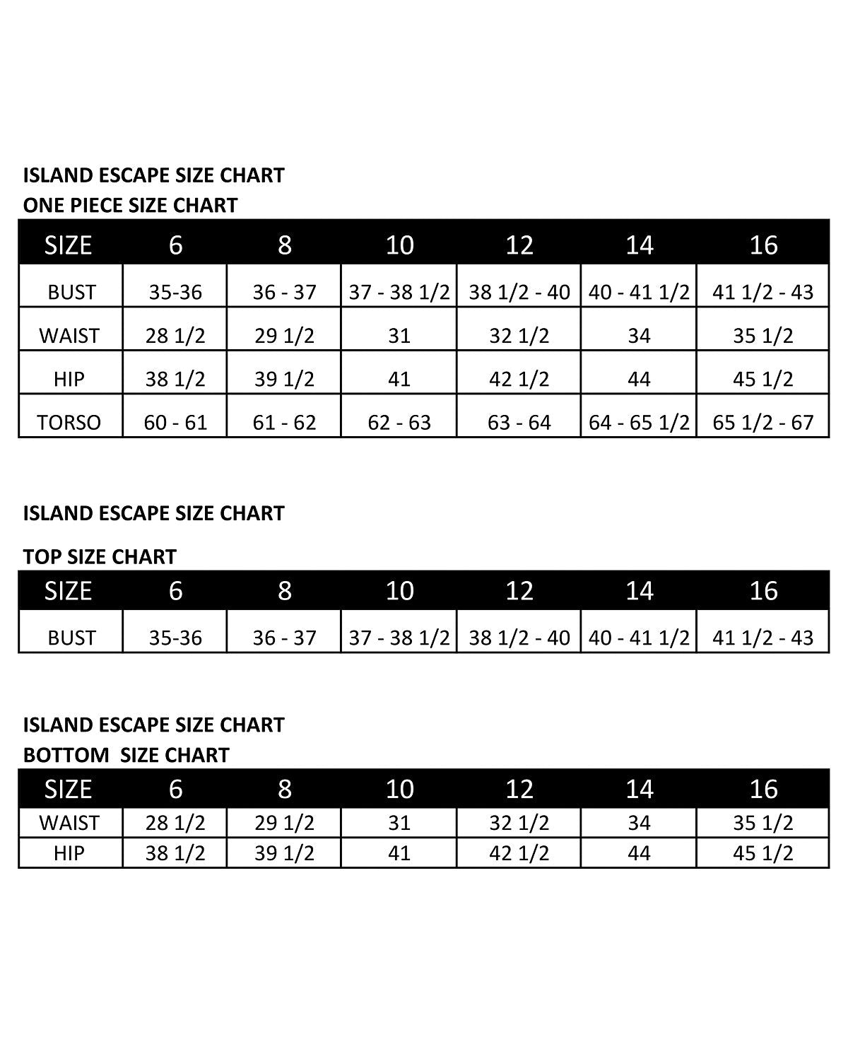 Island Escape Women's Stretch Push Up Adjustable Twist Front Sahara Solids Gemini Swimsuit Top Black Size 6