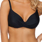 Island Escape Women's Stretch Push Up Adjustable Twist Front Sahara Solids Gemini Swimsuit Top Black Size 6