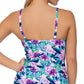Island Escape Women's Printed Tankini Top Swimsuit White Size 16