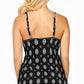 Island Escape Women's White Sands Cali Printed Tankini Top Swimsuit Black