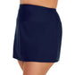 Island Escape Women's Plus Tummy Control Swim Skirt Swimsuit Blue Size 20W