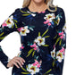 Island Escape Women's Tahiti Beach Printed Rash Guard Swimsuit Black Size Small