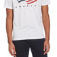 Perry Ellis Men's Logo Flag Short Sleeve Crew Neck Tee White Size Medium