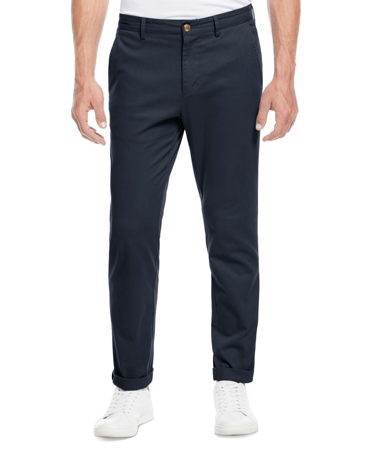 Perry Ellis Men's Flat Front Chino Pants Blue Size 32X32