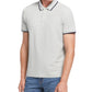 Perry Ellis Men's Tipped Collar Solid Polo Shirt Gray Size X-Large