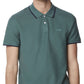 Perry Ellis Men's Tipped Collar Solid Polo Shirt Green Size Large
