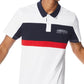 Perry Ellis Men's Colour Block Jersey Polo Shirt White Size Medium