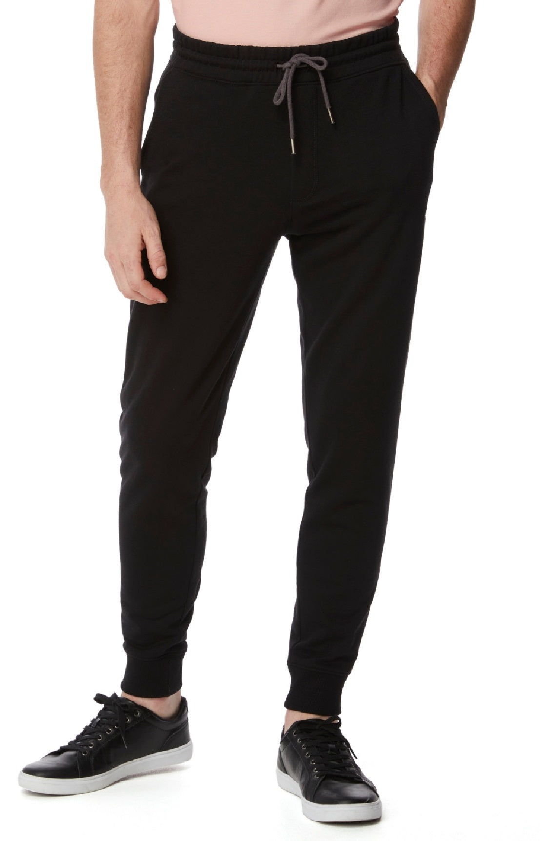 Perry Ellis Men's Flag Embroidered Jogger Pants Black Size XX-Large