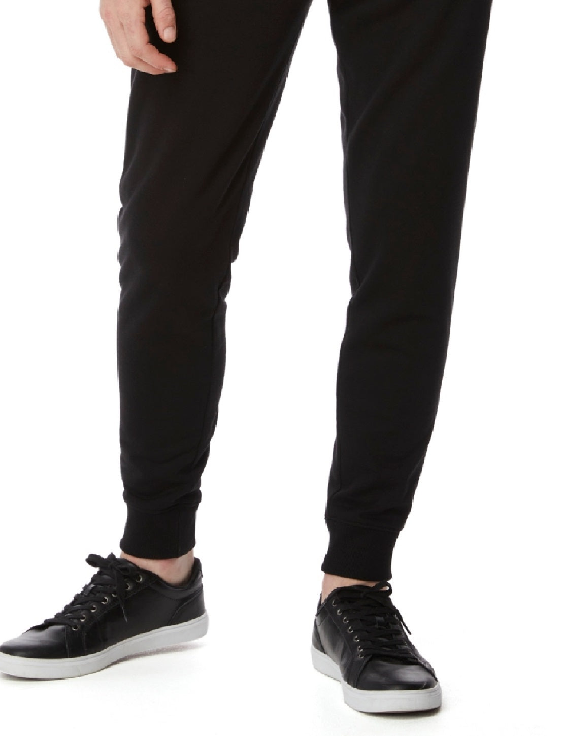 Perry Ellis Men's Flag Embroidered Jogger Pants Black Size XX-Large