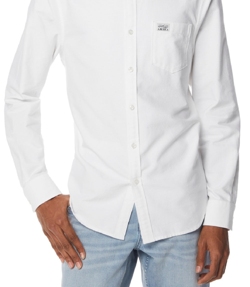 Perry Ellis Men's Oxford Button Down Shirt White Size XX-Large