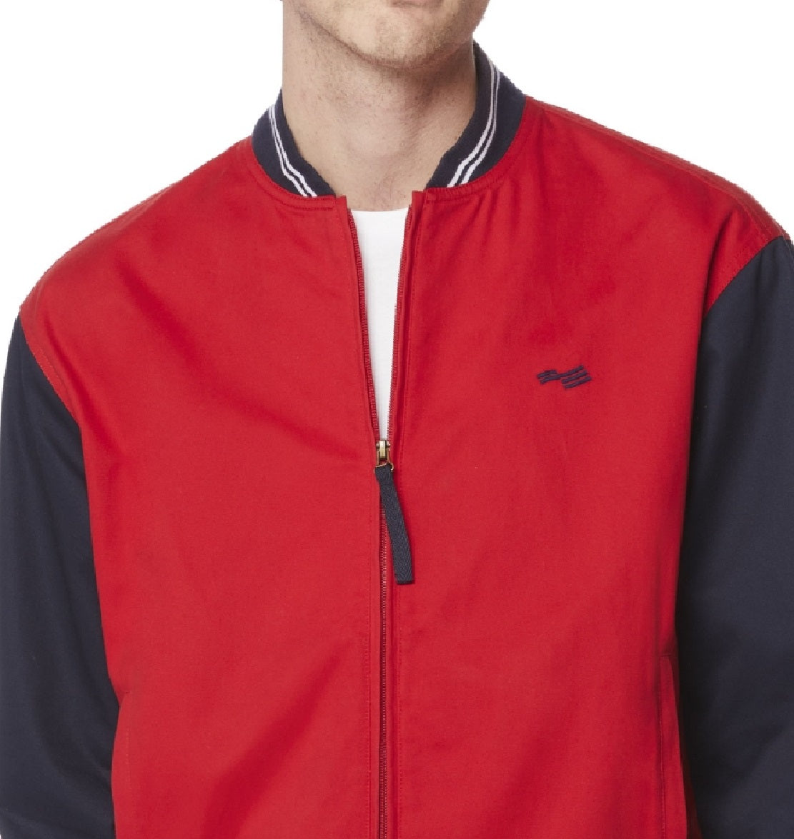 Perry Ellis Men's Logo Bomber Jacket Red Size Medium