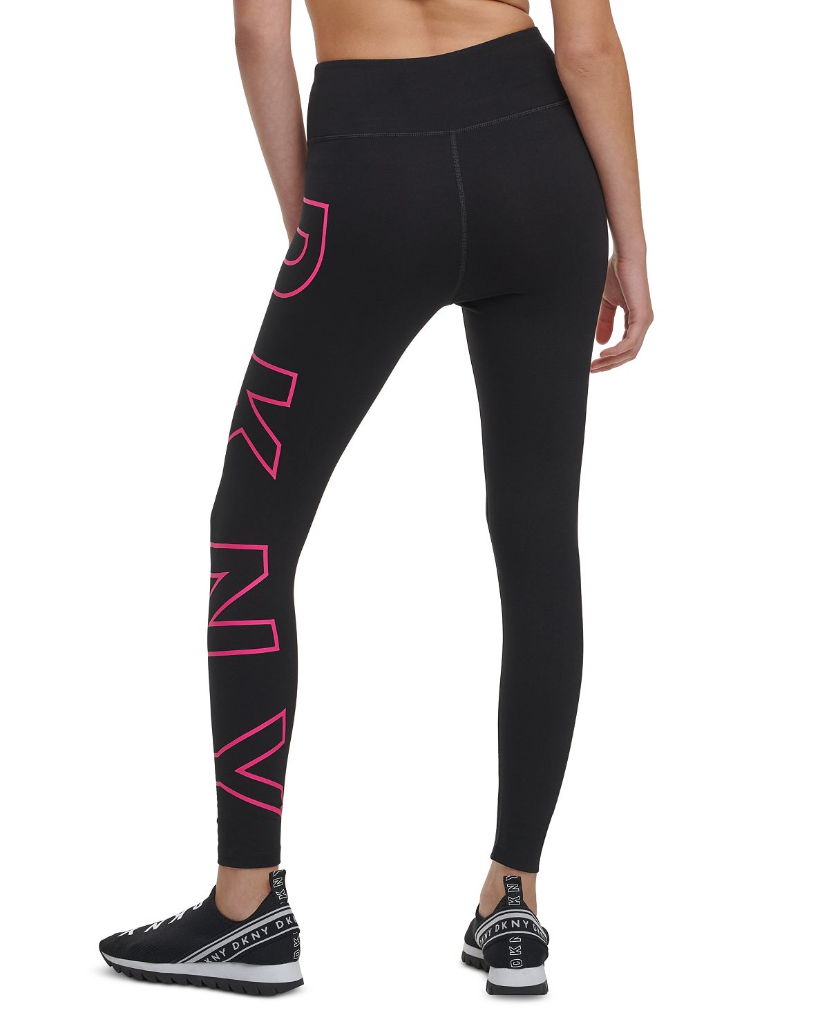 DKNY Women's Big Logo High Waist Leggings Black Size S