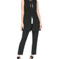 DKNY Women's Sleeveless Lapel Vest Black Size 8