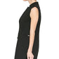DKNY Women's Sleeveless Lapel Vest Black Size 2
