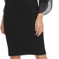 DKNY Women's Sheath With 3/4 Chiffon Sleeves Black Size 10