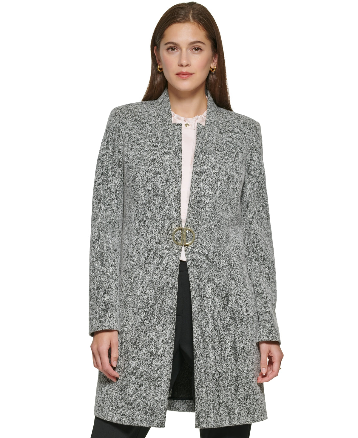 DKNY Women's D Ring Topper Jacket Gray Size 6