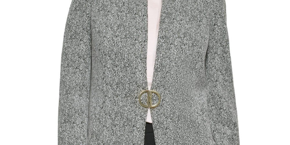 DKNY Women's D Ring Topper Jacket Gray Size 6