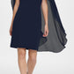 DKNY Women's Sheath With Chiffon Split Sleeves Blue Size 6