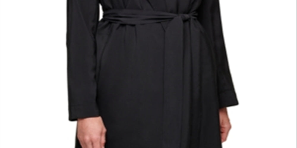 DKNY Women's Tie-Front Topper Jacket Black Size 6 Petite