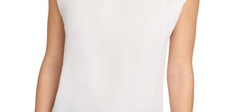 DKNY Women's Boatneck Cap Sleeve Blouse Black Size Medium