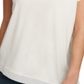DKNY Women's Mixed Media Top White Size X-Small