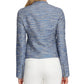 DKNY Women's Zipper Business Tweed Jacket Blue Size 14