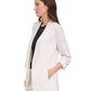 DKNY Women's Essential Open Front Jacket White Size Large