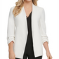 DKNY Women's Essential Open Front Jacket White Size Large