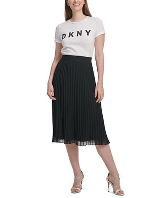 DKNY Women's Pleated Skirt Black Size Small