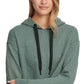 DKNY Women's Jacquard Logo Hoodie Green Size X-Large