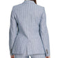 DKNY Women's Pinstripe One Button Blazer Blue Size 2
