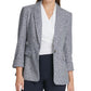 DKNY Women's Marled One Button Blazer Gray Size 18