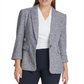 DKNY Women's Marled One Button Blazer Gray Size 18