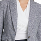 DKNY Women's Marled One Button Blazer Gray Size 18